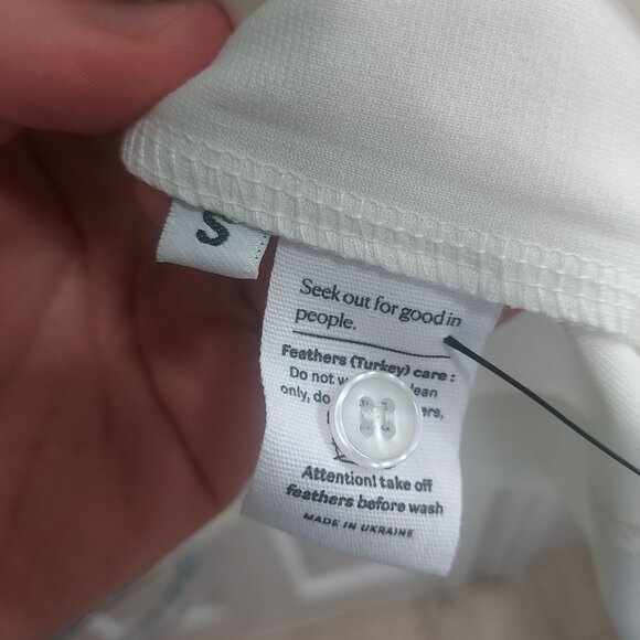 Sleeper The Weekend Chic Feather White Long Sleeve Square Neck Set - Picture 4 of 11